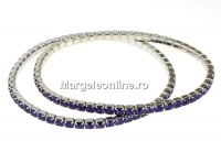 Bratara Swarovski 1088 purple velvet, placata cu rodiu, 18cm - x1
