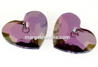Swarovski, pandantiv inima, Crazy for you, lilac shadow, 17mm - x1