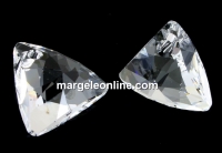 Swarovski, pandantiv triunghi, crystal, 8mm - x2