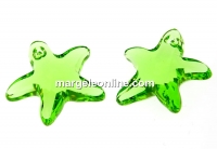 Swarovski, pandantiv stea de mare, peridot, 16mm - x1