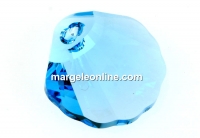 Swarovski, pandantiv scoica, aquamarine, 16mm - x1