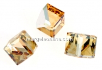 Swarovski, cabochon cub, golden shadow comet argent, 6mm - x1
