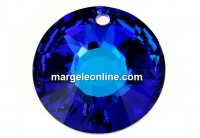 Swarovski, pandantiv Sun, bermuda blue, 12mm - x2