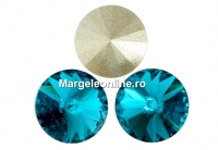 Swarovski, rivoli, blue zircon, 6mm - x2