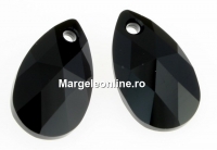 Swarovski, drop pendant, jet, 28mm - x1