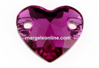 Swarovski, link inima, fuchsia F, 12mm - x1