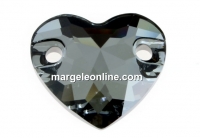 Swarovski, link inima, silver night F, 12mm - x1