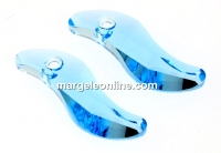 Swarovski, pandantiv Wave, aquamarine, 19mm - x1