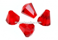 Swarovski, margele con, jet, light siam, 6.6x6mm - x1