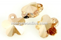 Swarovski, pandantiv floare, golden shadow, 20mm - x1