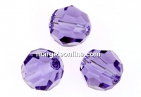 Swarovski, margele, rotund fatetat, tanzanite, 8mm - x2