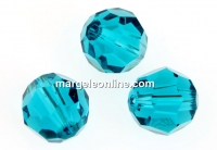 Swarovski, margele, rotund fatetat, blue zircon, 8mm - x2
