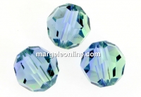 Swarovski, rotund fatetat, provence lavender-chrys. blend, 10mm - x2
