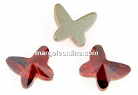 Swarovski, cabochon fluture, red magma, 18mm - x1