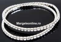 1088 Swarovski crystal bracelet, rhodium plated, 18cm - x1