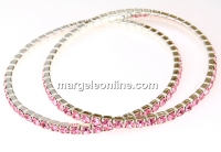Bratara Swarovski 1028 light rose, placata cu argint, 18cm - x1