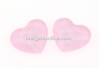 Swarovski, cabochon inima, powder rose, 6mm - x2