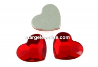 Swarovski, cabochon inima, light siam, 6mm - x2