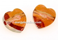Swarovski, margele inima, crystal copper, 8mm - x2
