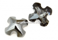Swarovski, fancy greek cross, silver night, 14mm - x1