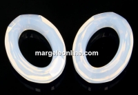 Swarovski, cosmic oval fancy, white opal, 22x16mm - x1