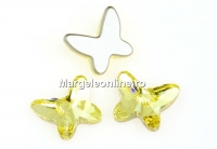 Swarovski, butterfly cabochon, jonquil, 8mm - x1
