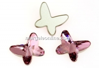 Swarovski, cabochon fluture, antique pink, 18mm - x1