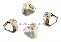 Swarovski, cabochon pyramid, satin calvsi, 6mm - x1