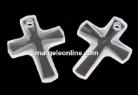 Swarovski, pandantiv cruce, crystal, 12mm - x1