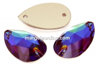 Swarovski, link picatura, meridian blue, 28x17mm - x1