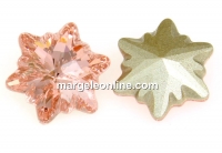 Swarovski, fancy edelweiss, vintage rose, 14mm - x1
