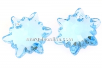 Swarovski, pandantiv edelweiss, aquamarine, 18mm - x1