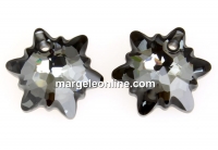 Swarovski, pandantiv edelweiss, silver night frosted, 28mm - x1