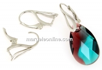 Tortite cercei click, argint 925 placat cu rodiu, 19mm - x1per