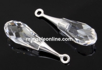 Swarovski, pandantiv picatura, crystal, 31.5mm - x1