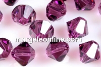 Swarovski, margele bicone, amethyst, 8mm - x10