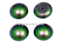 Swarovski, cabochon perla cristal, scarabaeus green, 6mm - x2