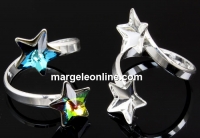 Baza inel argint 925, 2 stelute Swarovski 10-10mm - x1