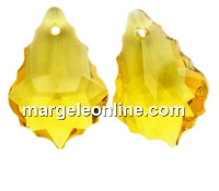 Swarovski, pandantiv baroque, light topaz, 22mm - x1