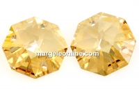 Swarovski, link octogon 3 gauri, golden shadow, 16mm - x1