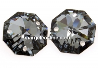 Swarovski, link octogon 3 gauri, silver night, 16mm - x1