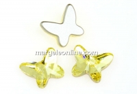 Swarovski, cabochon fluture, jonquil, 18mm - x1