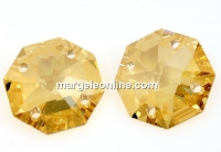 Swarovski, link octogon 4 gauri, golden shadow, 16mm - x1