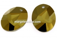 Swarovski, pandantiv kaputt oval, dorado, 26mm - x1