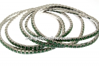Bratara Swarovski 1088 palace green opal, placata cu rodiu, 18cm - x1