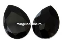 Swarovski, rivoli cabochon, jet, 30x20mm - x1
