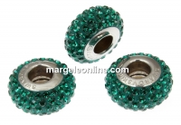 Swarovski, becharmed pave emerald dark green, 13.5mm - x1