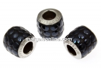 Swarovski, becharmed pave mettalics black polished, 9.5mm - x1