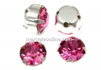 Swarovski, chaton montees rose, 6mm - x10