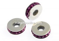 Swarovski, becharmed rondelle amethyst, 13mm - x1